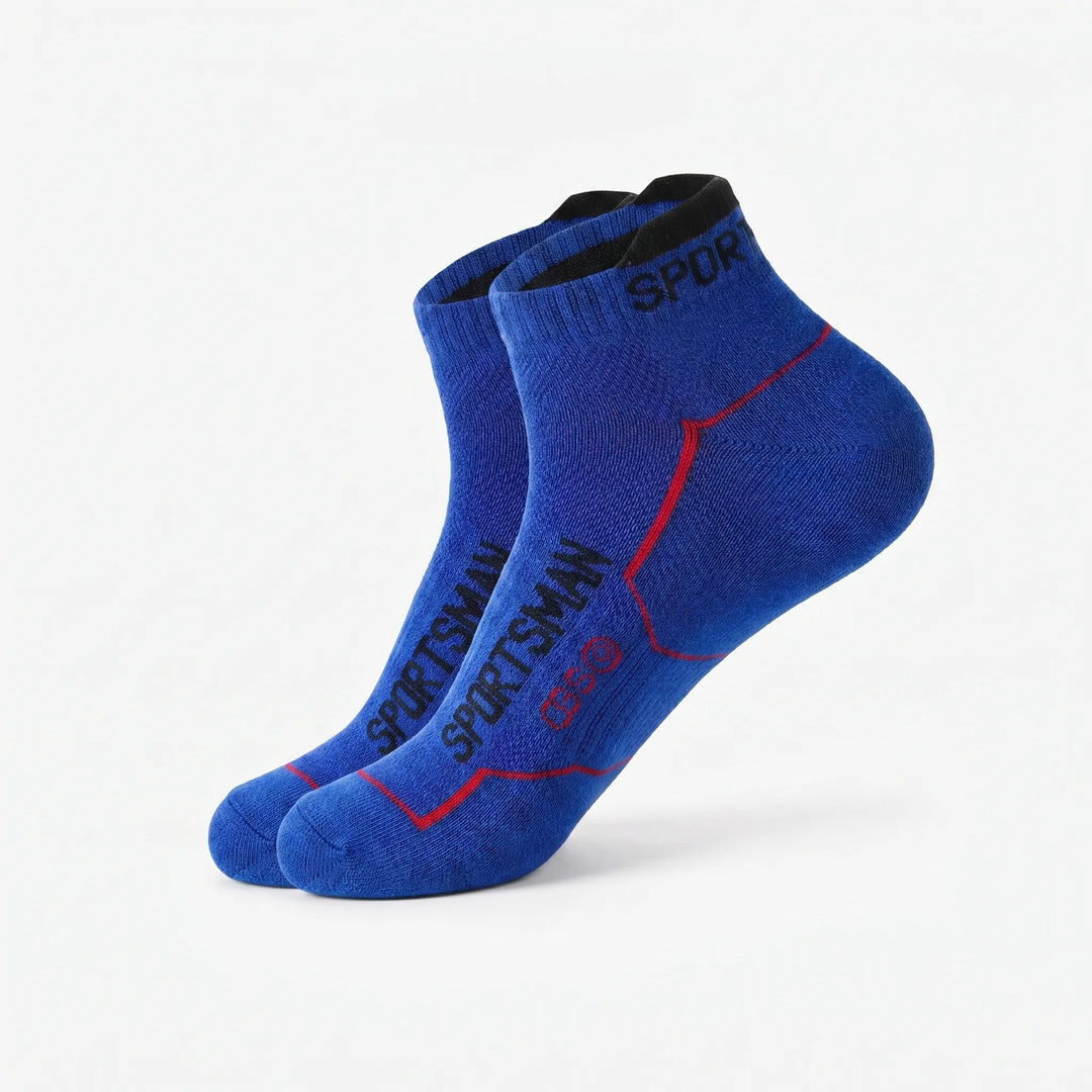 6-pack of men's breathable low-cut ankle athletic socks, perfect for running & gym workouts.