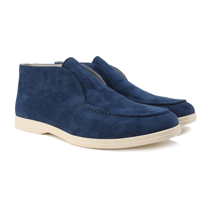 Comfortable men's Luca suede loafers, versatile dress shoes suitable for both casual and formal wear.