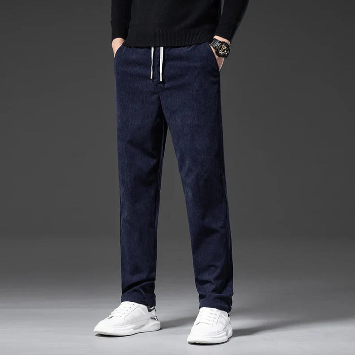 Khaki Lucas refined stretch pants for men, comfortable & versatile, flexible waist.