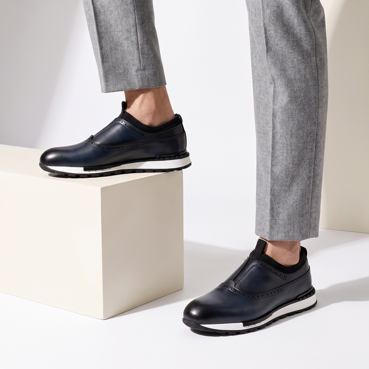 Durable men's LUCCA slip-on shoes, ideal for work wear & versatile styling. Classic casual loafers.