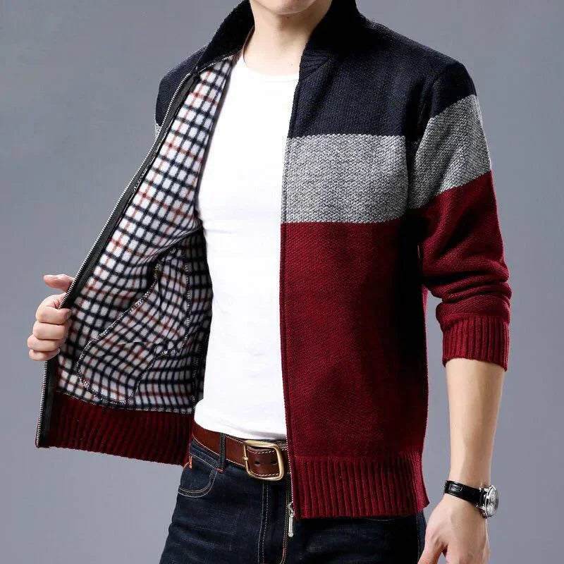 Comfortable Men's Luxe Jacket, a modern and stylish full-zip outerwear for everyday wear & fall fashion.