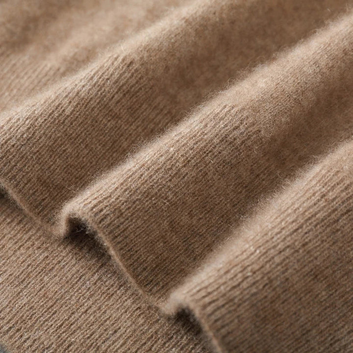 Soft cashmere men's V-neck vest, tailored for a comfortable, luxurious sleeveless look.