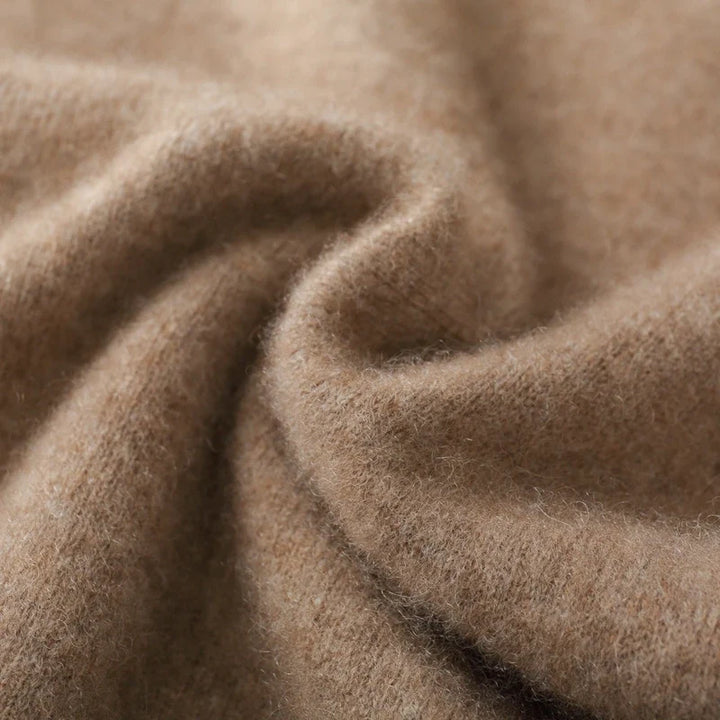 Luxurious men's V-neck cashmere vest, a premium tailored knit for a refined mens fashion statement.