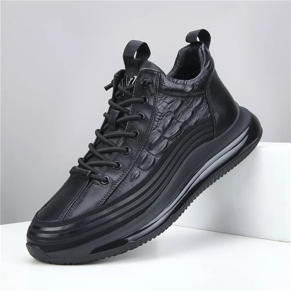 Luxe men's sneakers, air cushioned for superior comfort and a sleek, modern athletic aesthetic.