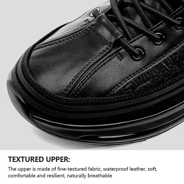 Side view of men's luxury air cushion sneakers, showcasing innovative design and superior comfort.