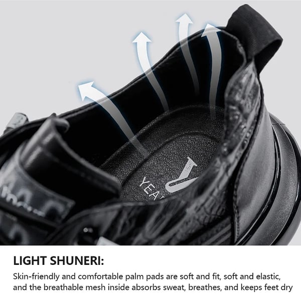 Man wearing comfortable men's air cushion sneakers for a leisurely walk, highlighting active comfort.