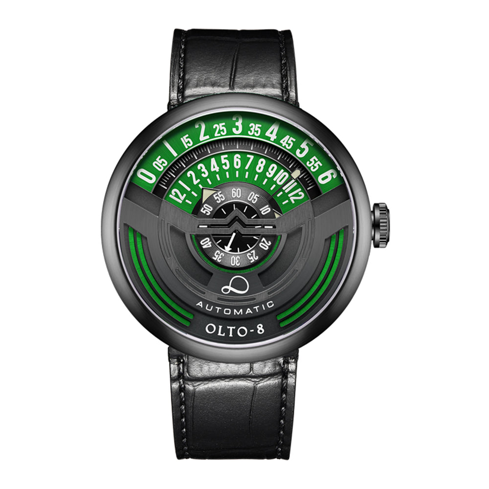 High-end men's luxury automatic watch, designed for elegance, featuring sapphire crystal and fine leather.