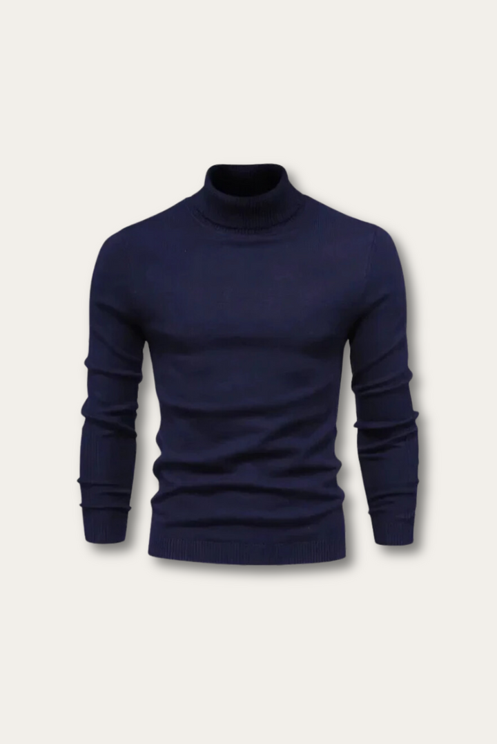 Stylish men's turtleneck sweater, Adrian. Luxe high-collar, long-sleeve top perfect for casual or formal wear.