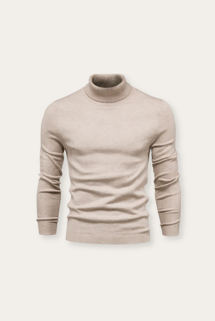 Elegant men's luxury high-collar sweater. Adrian turtleneck offers comfort & style, ideal for any occasion.