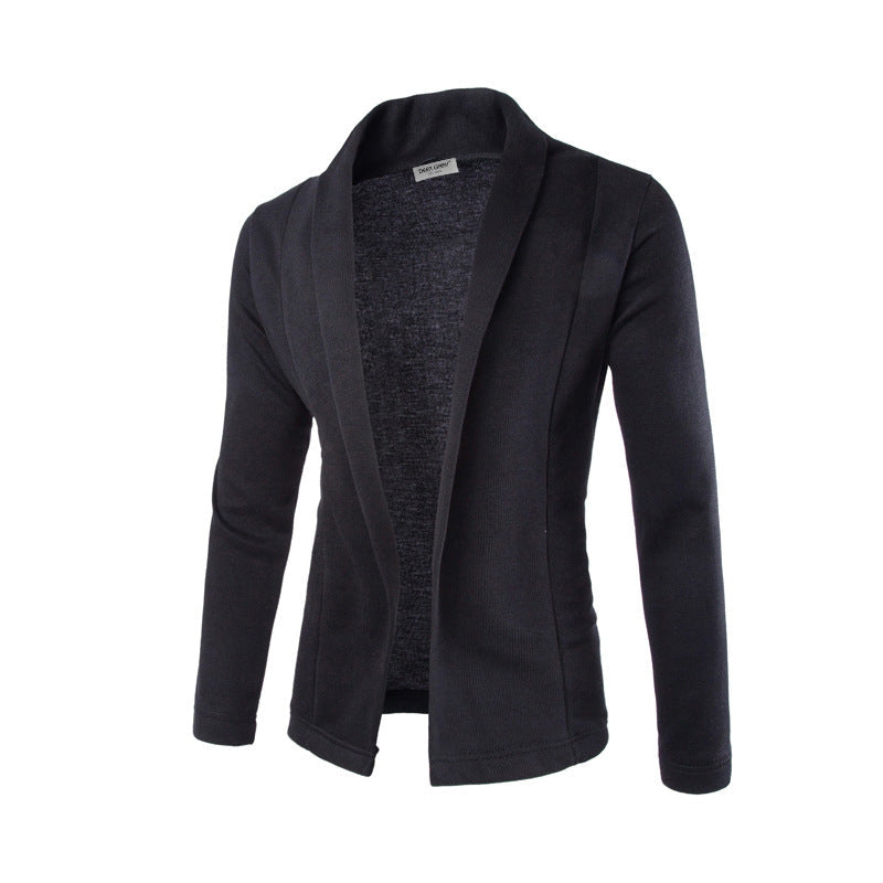 Modern men's slim-fit blazer with stretch fabric, ideal for versatile business casual and stylish formal wear.