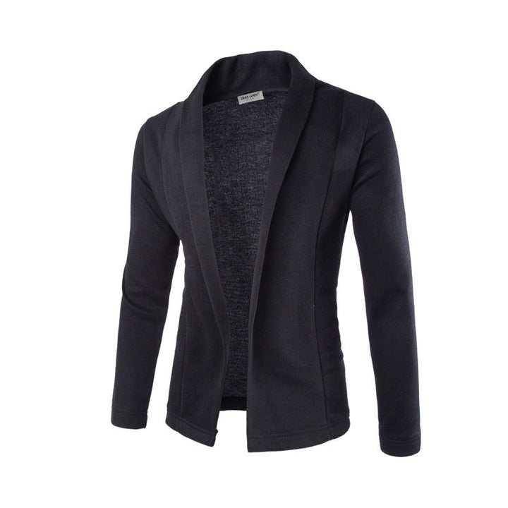 Modern men's slim-fit blazer with stretch fabric, ideal for versatile business casual and stylish formal wear.