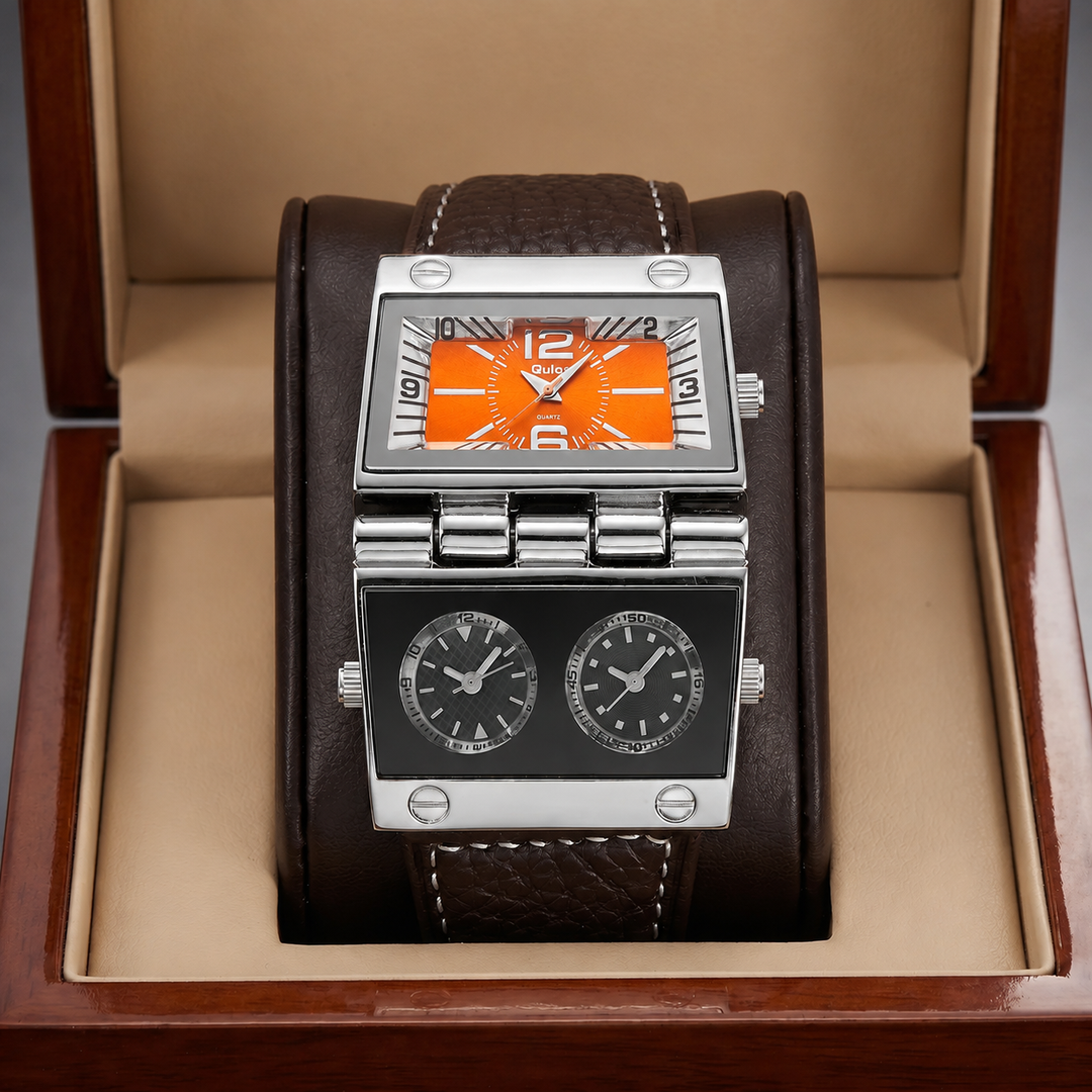 Shock resistant men's luxury sport analog-digital watch, perfect for active wear, with a robust and elegant design.