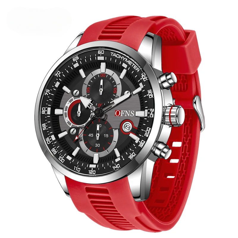 High-performance men's luxury sport chronograph watch, accurate quartz movement, perfect for active men.