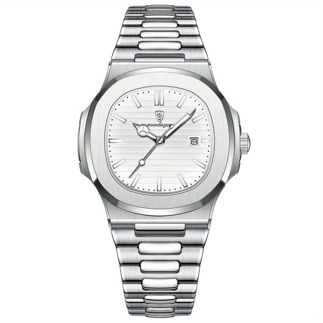 Versatile men's watch, luxury stainless steel sport design, perfect for both casual and formal wear.