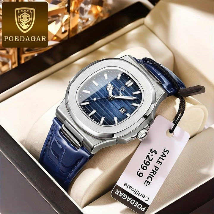 Classic men's stainless steel wrist watch, durable and water-resistant, modern design timepiece.