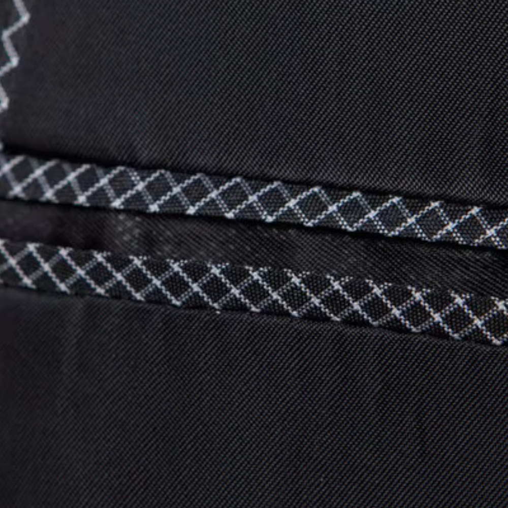 Sophisticated men's business suit. Luxury three-piece formal wear, tailored for professional elegance & style.