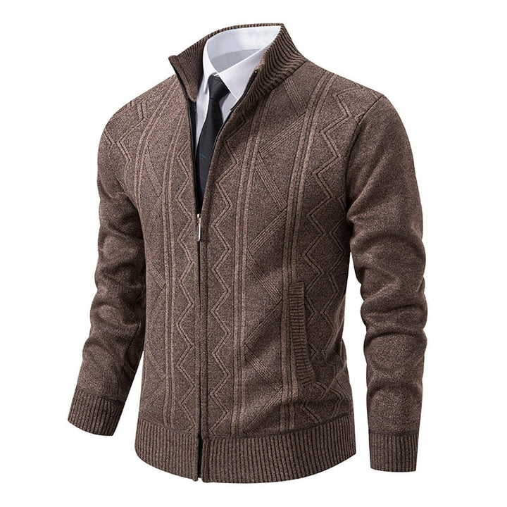 Soft, luxurious V-neck sweater vest for men. Comfortable sleeveless knit perfect for sophisticated layering.