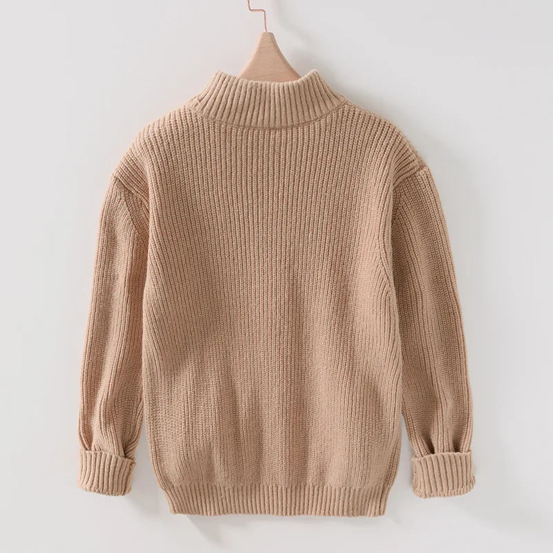 Cozy Men's Marbella pullover. Soft, warm long-sleeve sweater, ideal for everyday comfort & cold weather.