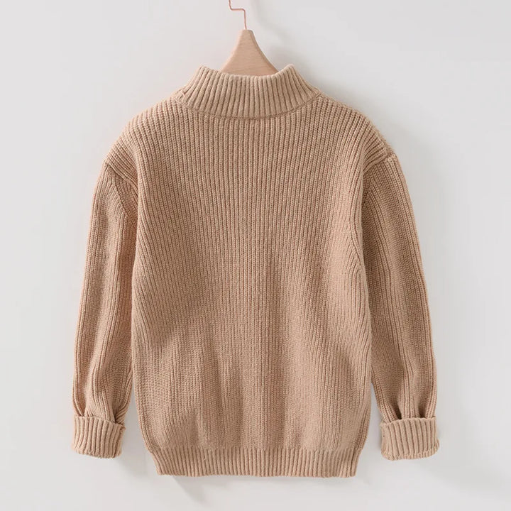 Cozy Men's Marbella pullover. Soft, warm long-sleeve sweater, ideal for everyday comfort & cold weather.
