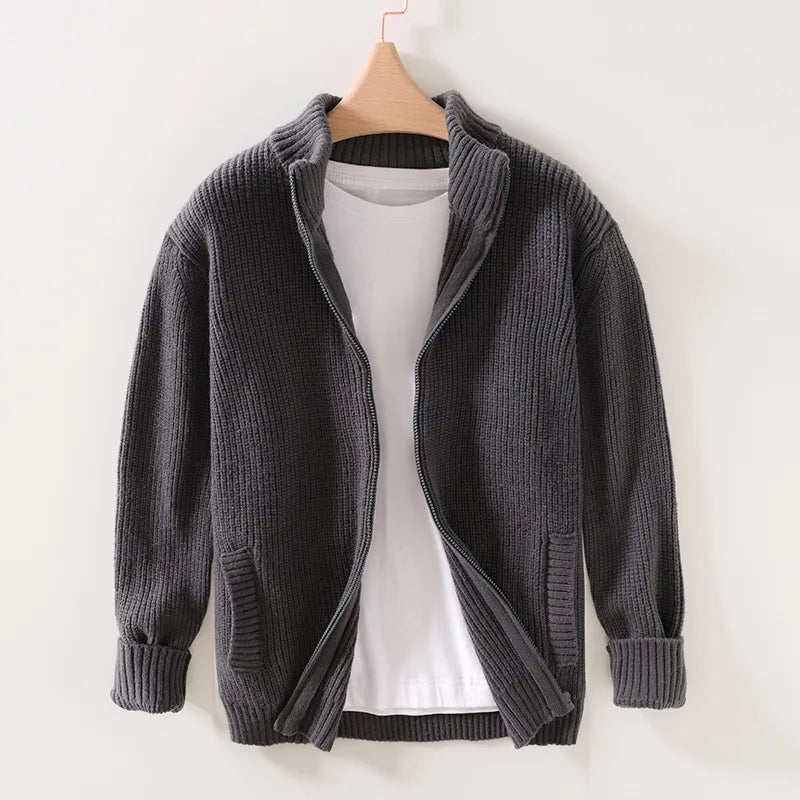 Men's long-sleeve Marbella crew neck sweater. Warm, cozy pullover for everyday comfort & stylish winter fashion.