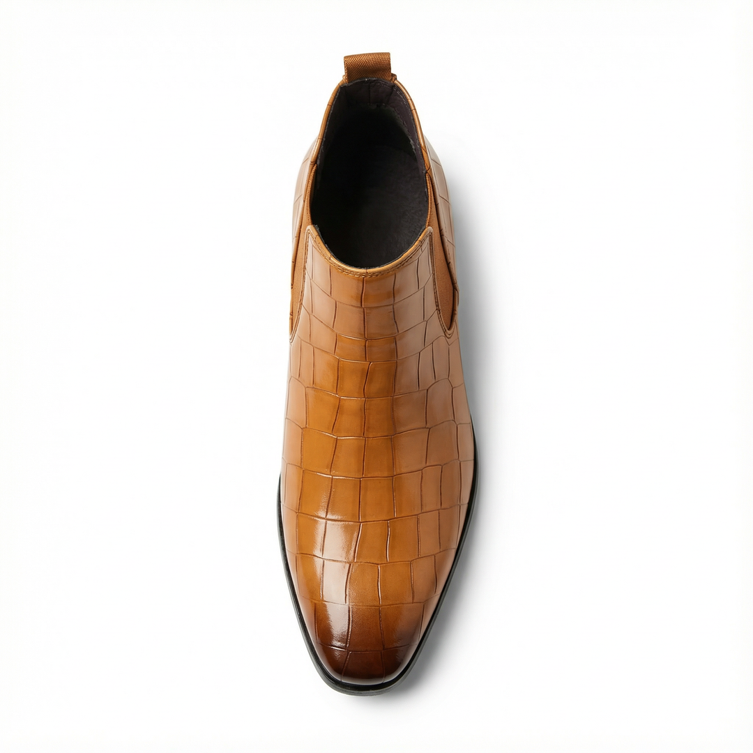 Premium men's Marlow leather Chelsea boots. Slip-on, durable and stylish for everyday or dress fashion.