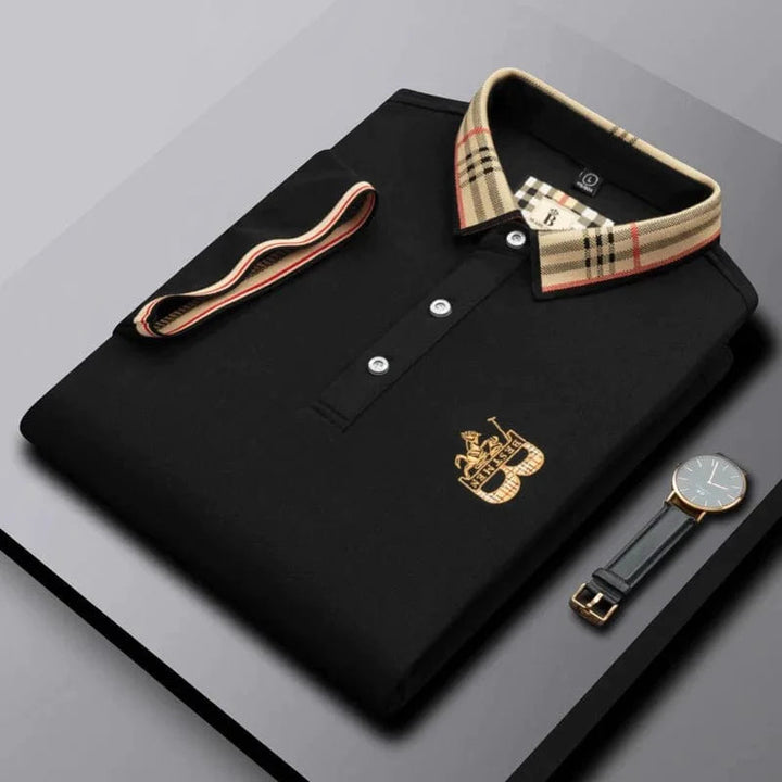 Men's Matthew short-sleeve polo shirt with stylish embroidered detail for casual everyday wear.