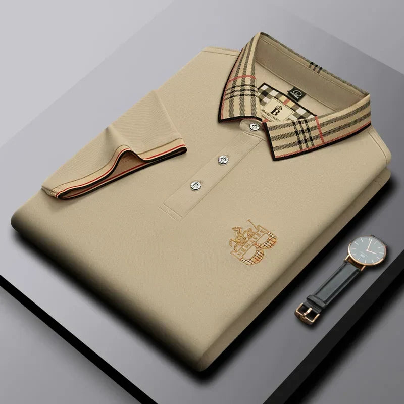 Durable & comfortable men's short-sleeve polo shirt, Matthew style, with subtle embroidered detail.