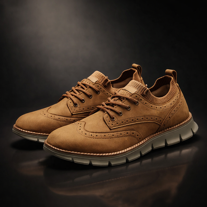 Men's Maverick black sneakers, ultimate comfort & orthopedic support for stylish everyday walking.