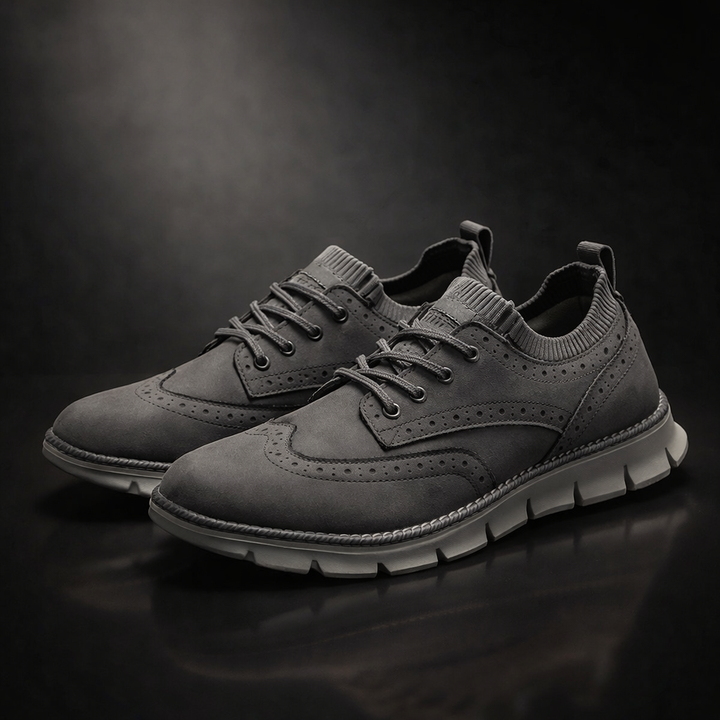 Brown Maverick men's walking sneakers, comfortable, stylish, & versatile casual footwear.