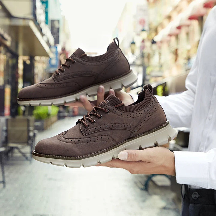 Black Maverick men's walking shoes, ultimate comfort & support for versatile everyday wear.