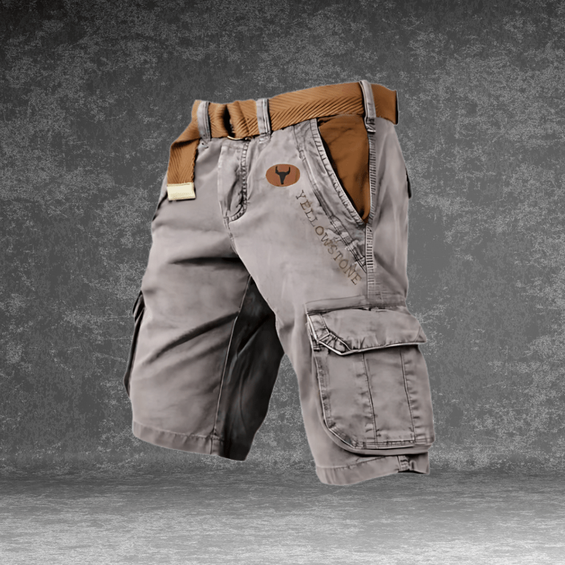 Men's Maverick cargo shorts, multi-pocket design, breathable fabric for summer outdoor and casual wear.