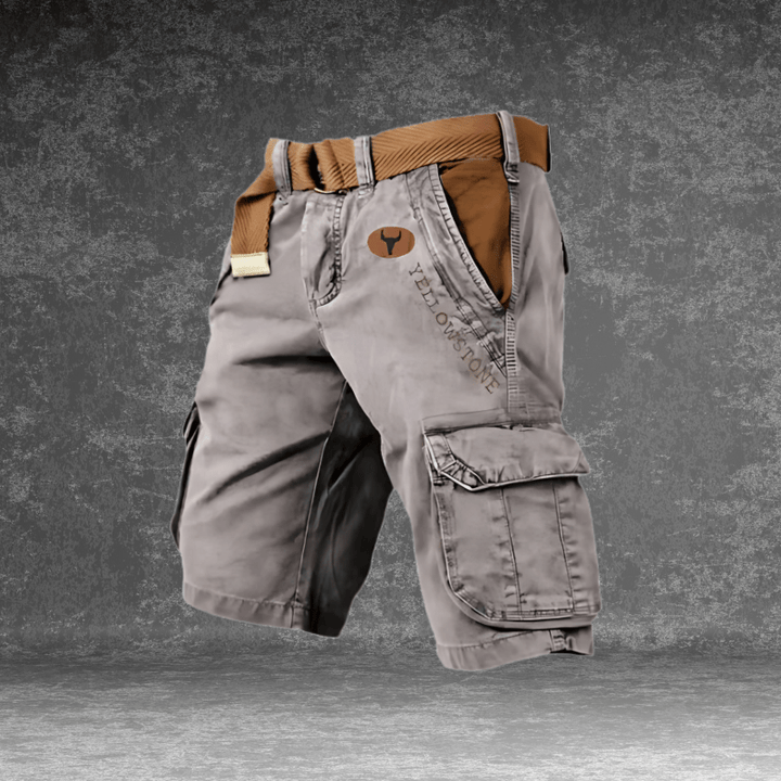 Men's Maverick cargo shorts, multi-pocket design, breathable fabric for summer outdoor and casual wear.