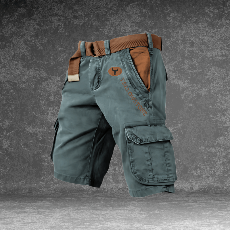 Stylish men's utility shorts with multiple pockets, great for outdoor activities and everyday casual fashion.