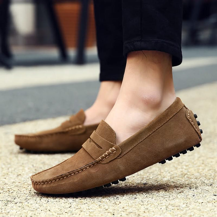 Comfortable & stylish men's Maverick loafers in blue, black, khaki, burgundy, brown.