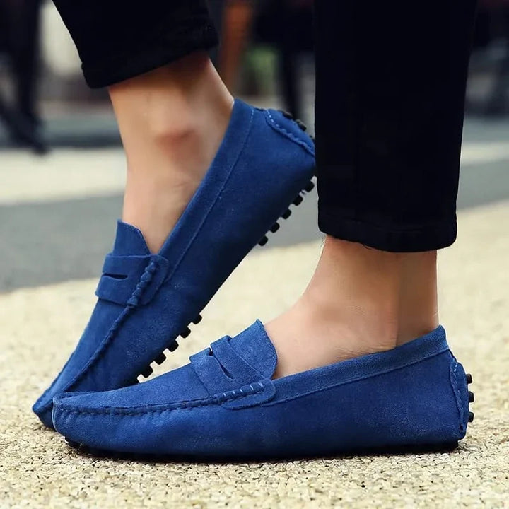 Durable black men's Maverick loafers, stylish casual footwear with great comfort.