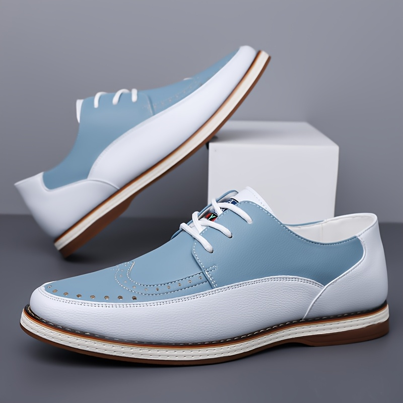 Classic men's brogue dress shoes, ideal for business meetings & special occasions, ensuring comfort.