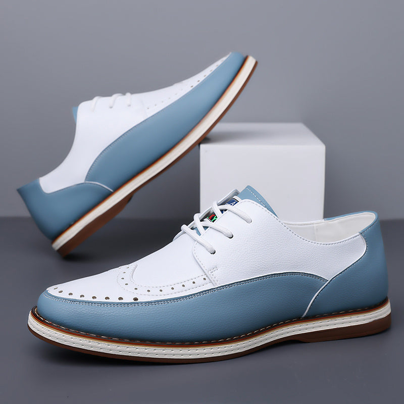Front view: Men's Mayfair classic brogue shoes, versatile for office & weekend wear, ultimate comfort.