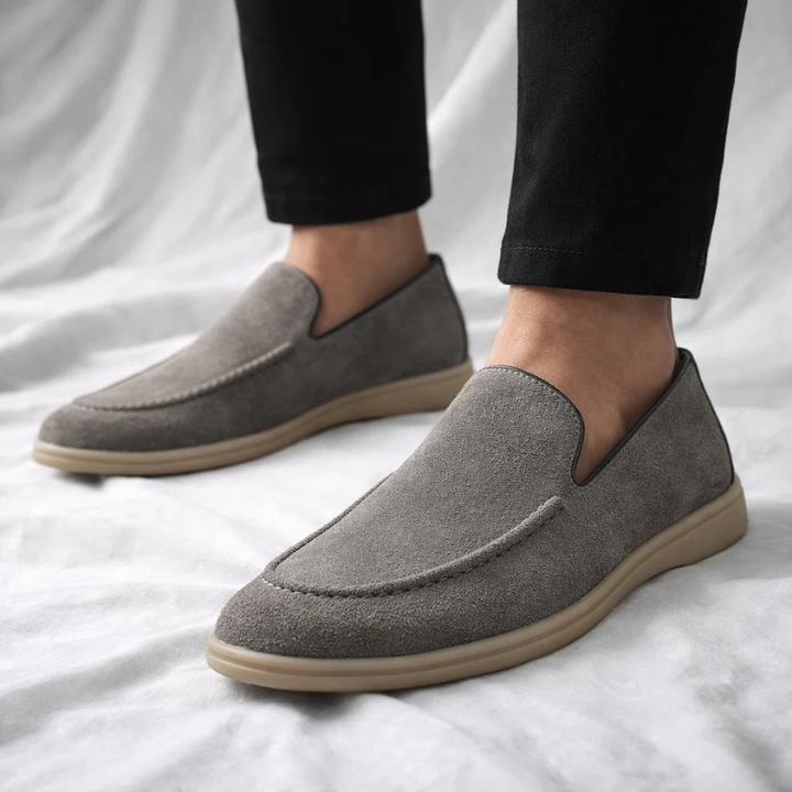 Back view: Mayfair men's slip-on loafers, highlighting quality construction & comfortable fit for men.