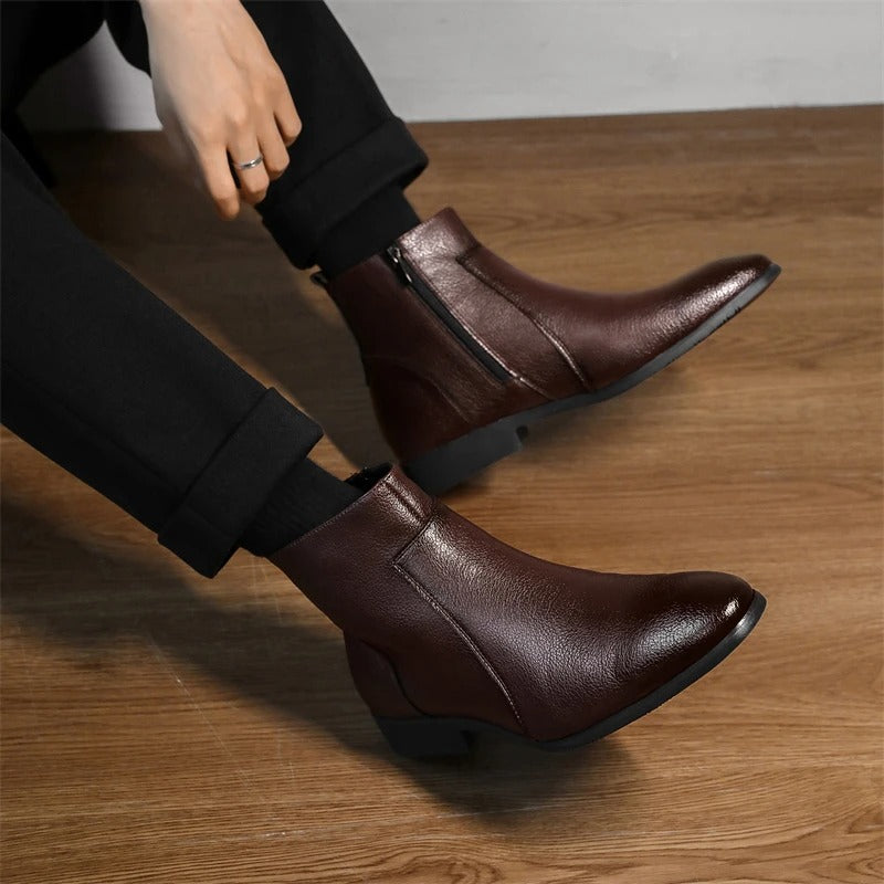 Men's Mercer professional footwear: durable zip boots designed for comfort and style all day.