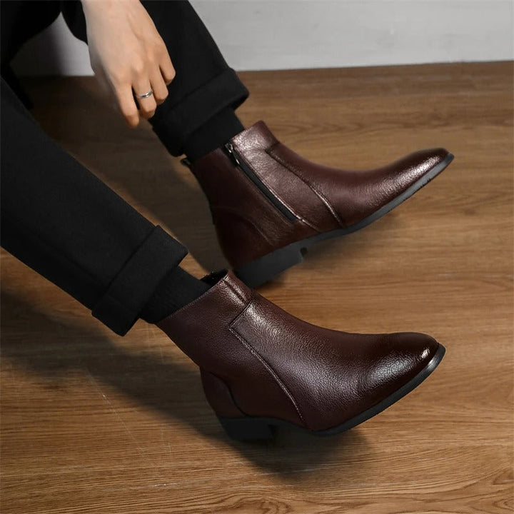 Men's Mercer professional footwear: durable zip boots designed for comfort and style all day.