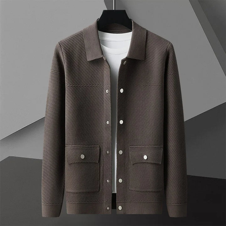 Black men's Mercer jacket, ideal lightweight outerwear for a sophisticated smart casual and polished look.