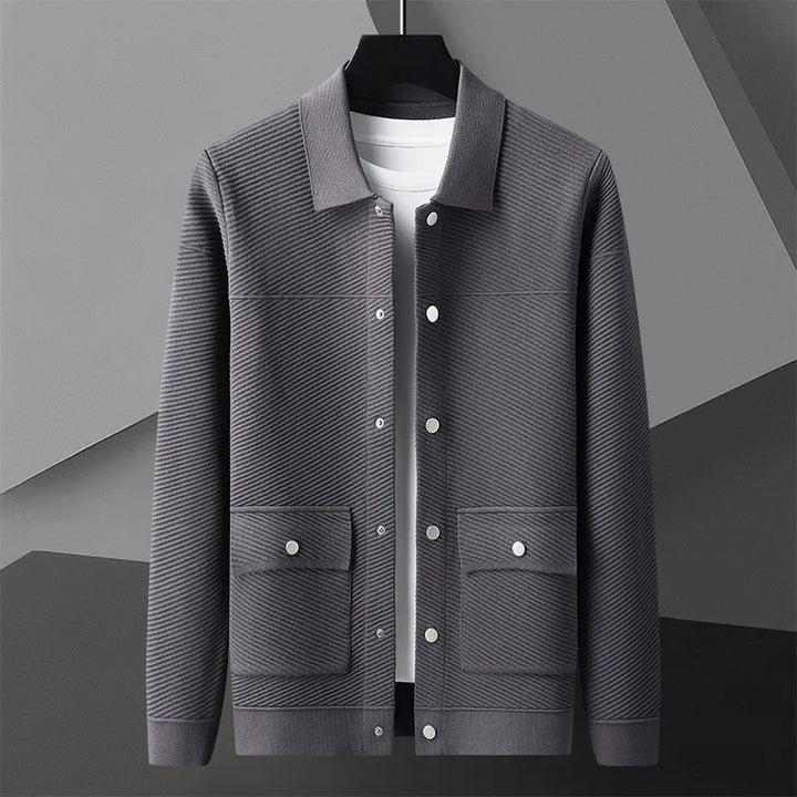 Brown men's Mercer jacket, comfortable & versatile for year-round wear, perfect for casual elegance.