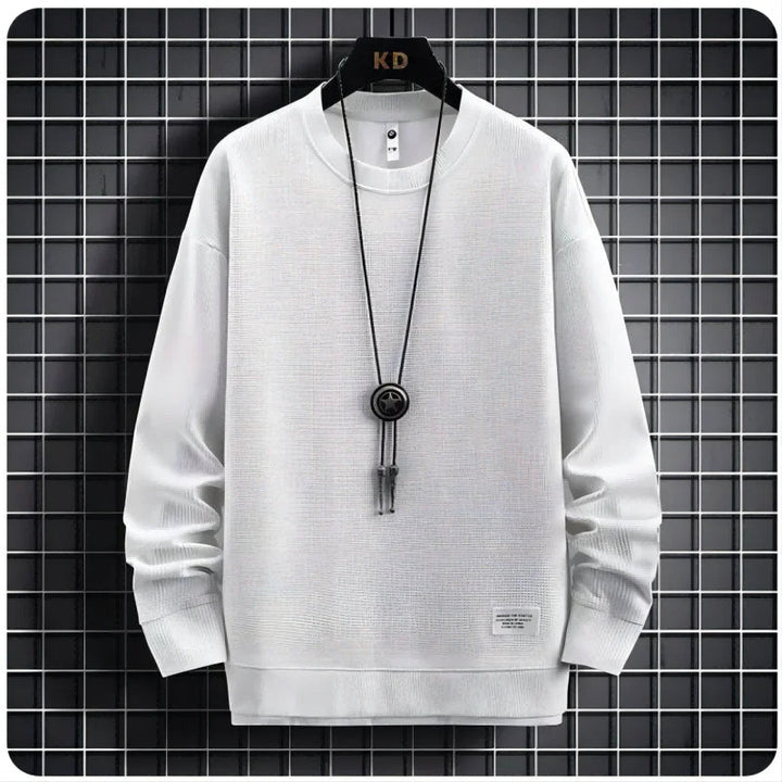 Meridian men's relaxed fit lounge set. Comfortable sweater & joggers deliver easy style & ultimate comfort.
