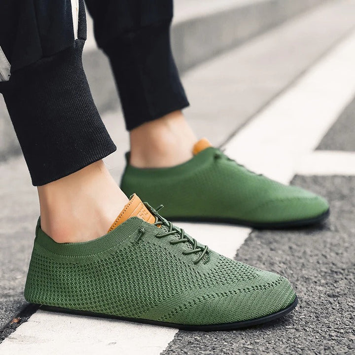 Men's breathable mesh knit slip-on sneakers, ultimate lightweight comfort for walking & casual wear.