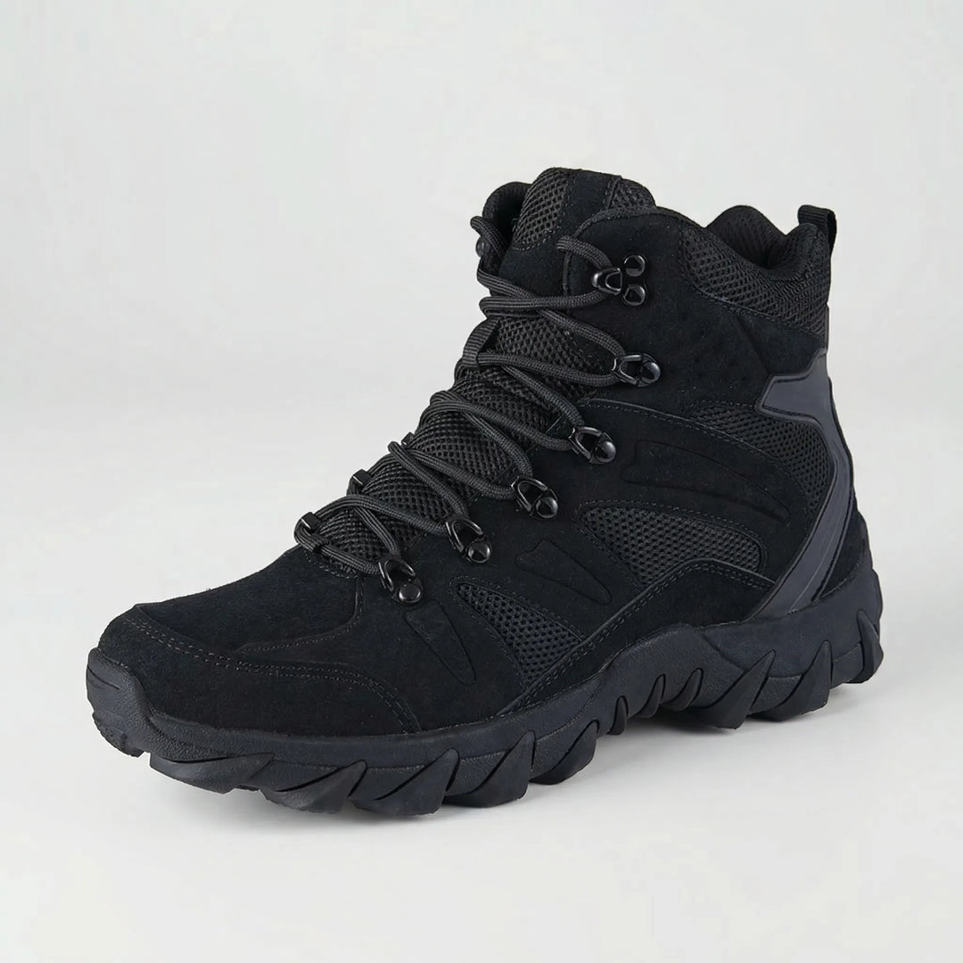 Men's mid-cut tactical hiking boots providing support & grip for challenging outdoor adventures.