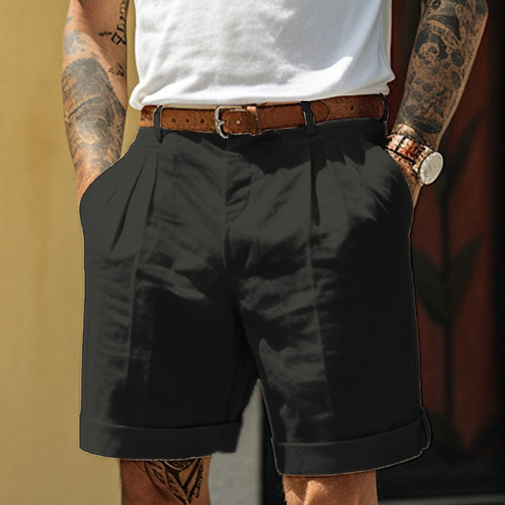 Stylish Men's Milan summer shorts, crafted from a breathable linen cotton blend