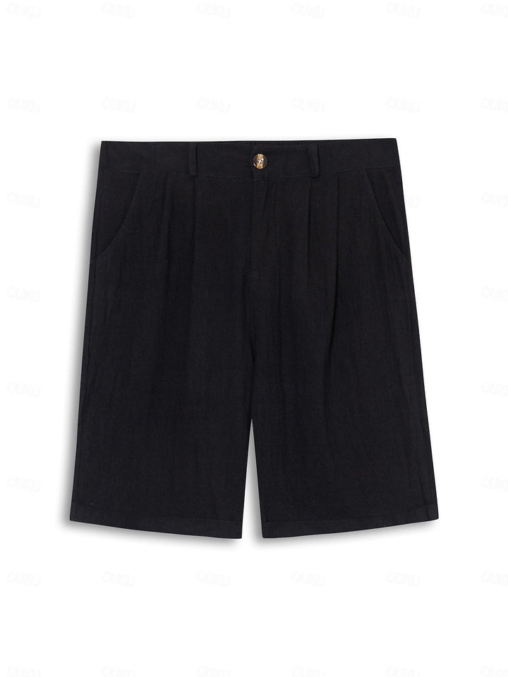 Men's Milan linen cotton casual shorts, offering a comfortable and fashionable fit
