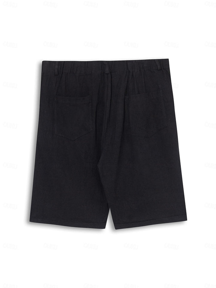 Relaxed fit Men's Milan shorts, made from a high-quality linen cotton for summer