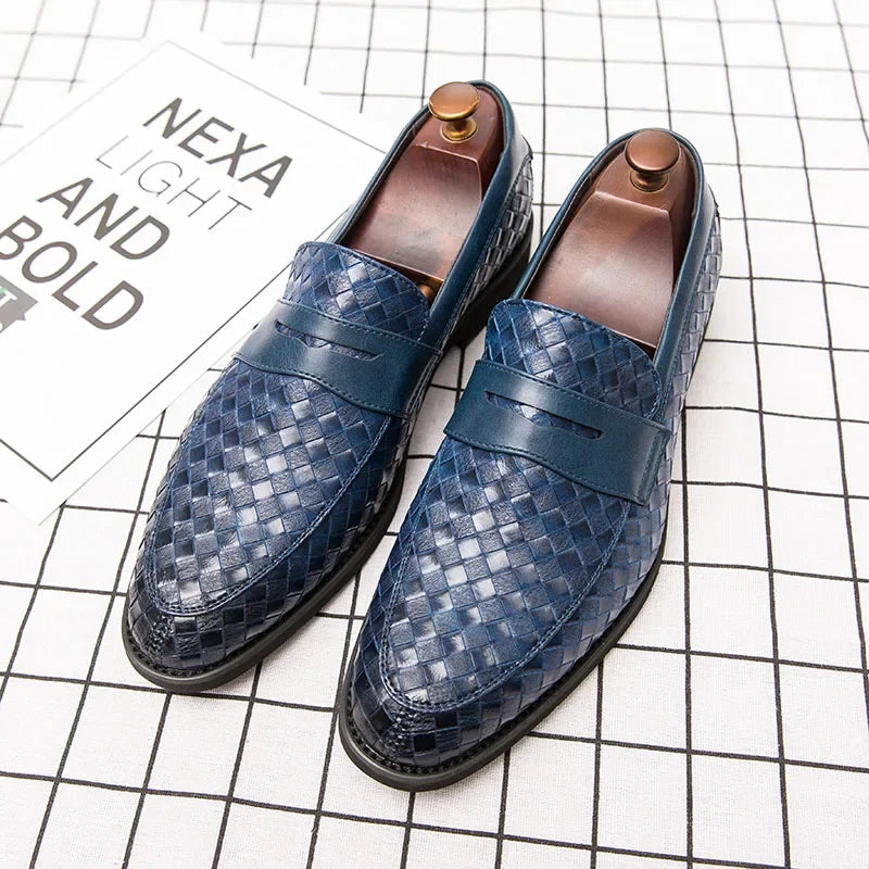Sophisticated Men's Milano woven loafers, comfortable footwear perfect for casual wear and formal occasions.