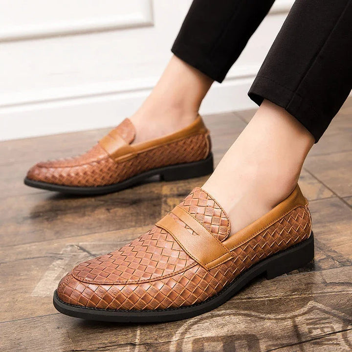 High-quality men's Milano woven shoes, comfortable and versatile for everyday wear or special events.